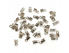 Końcówka Zakończenie Sznurka 6x3mm Platynowe 50szt