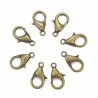 Karabińczyki Zapięcie 12x6mm Złoty Antyczny 10szt
