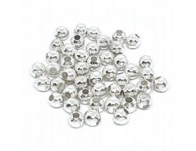 Kulki Przekładki Dystansowe 4mm 100szt Srebrne Jas