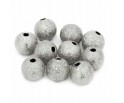 Kuleczki mrożone diamentowe 6mm 10szt srebrny ciemny