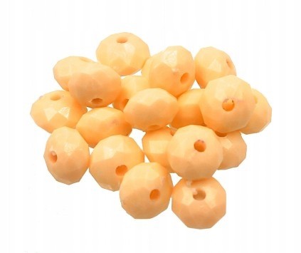 Koraliki Oponki Szlifowane Dyski 8mm 20szt Pomarań
