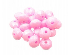 Koraliki Oponki Szlifowane Dyski 8mm 20szt Róż Jas