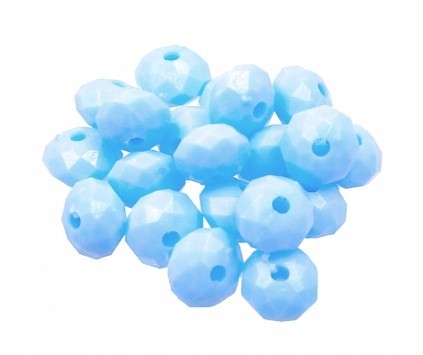 Koraliki Oponki Szlifowane Dyski 8mm 20sz Błękitne