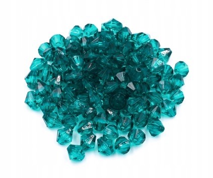 Koraliki Szlifowane Diamenciki 8mm 100szt Seledyn