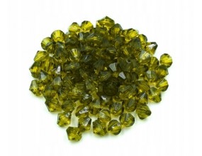Koraliki Szlifowane Diamenciki 8mm 100szt Oliwkowe