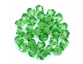 Koraliki Szlifowane Diamenciki 6mm 200szt Zielone