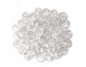 Koraliki Akrylowe Szlifowane 6mm 200szt Białe HURT