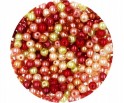 Perła Perły Szklane 4mm 50szt mix Pomarańcz-czerwo