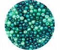 Perła Perły Perełki Szklane 4mm 50szt mix Seledyn