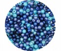 Perła Perły Perełki Szklane 4mm 50sz mix Niebieski