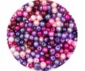 Perła Perły Perełki Szklane 4mm 50sz mix Róż-fiole