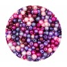 Perła Perły Perełki Szklane 4mm 50sz mix Róż-fiole