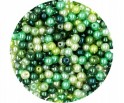 PERŁA PERŁY PEREŁKI SZKLANE 4mm 50szt mix Zielony