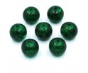 KORALIKI SZKLANE Crackle 8mm zielone c. 14 sztuk