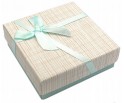 PUDEŁKO PREZENTOWE OZDOBNE DO BIŻUTERII DROBIAZGÓW 8,5x8,5x2,8 NIEBIESKIE