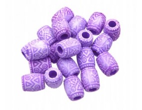 Koraliki Przekładki Pastelowe Akrylowe 20sz Fiolet