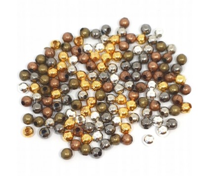 Mix Metalowe Kuleczki Kulki Przekładki 4mm 100szt