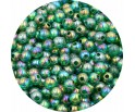 KORALIKI AKRYLOWE 6mm KULE KULKI OPALIZUJĄCE BŁYSZCZĄCE ZIELONE 50szt