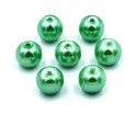 PERŁY SZKLANE perła szklana 8mm zielone 14szt