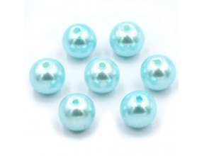 Koraliki perły szklane perła 8mm błękitne 20szt