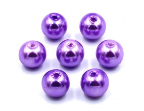 Koraliki perły szklane perła 8mm fioletowy