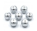 Koraliki perły szklane perła 8mm szary jasny