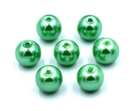Koraliki perły szklane perła 8mm zielone