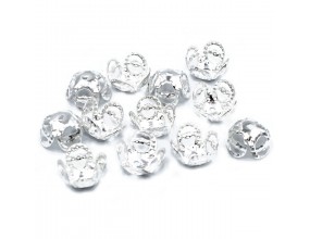 Nakładka na koralik 8x4mm kolor srebrny