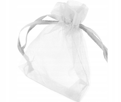 Woreczek Organza do Biżuterii 9x7cm 1szt Biały