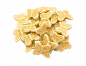 Koraliki MOTYLKI Pastelowe Akrylowe 20szt Pomarań