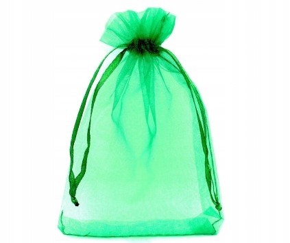 Organza woreczek z ogranzy 14x9 1szt Zielony ciem.