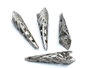 ROŻEK OZDOBNY NA KORALIKI 36x8 mm 8sztuk metal ciemny
