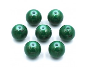 Koraliki szklane powlekane nici 8mm zielone 20szt