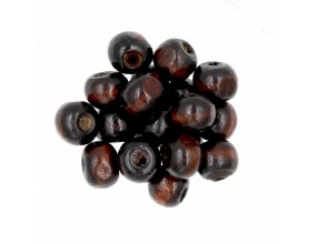 Koraliki Drewniane Naturalne Kule 8mm 20szt Brąz