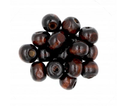 Koraliki Drewniane Naturalne Kule 8mm 20szt Brąz