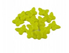 Koraliki akrylowe motylki 11x14mm 20szt żółty