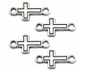 ŁĄCZNIK KRZYŻ KRZYŻYK DO BRANSOLETEK BIŻUTERII MEAL 22x11mm 4szt