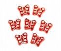 Koraliki motylki akrylowe 9mm czerwone 20 sztuk
