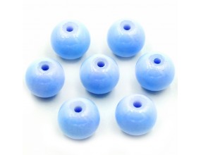 Koraliki szklane powlekane 8mm błękitne 20szt