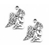 Zawieszka metalowa charms ANIOŁ 23x17mm 2szt