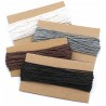 Sznurek Jubilerski Bawełniany Woskowany 1mm 4x10m Czarny Biały Szary 40m