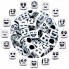 Koraliki modułowe EMOTKI 6x6mm 100szt MIX EMOJI