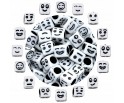 Koraliki modułowe EMOTKI 6x6mm 50szt MIX EMOJI