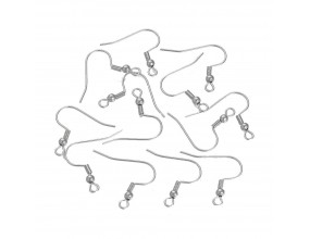 Bigle z kulką sprężynką 18x18 mm kolor srebrny