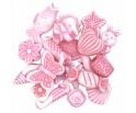 Koraliki Akrylowe Pastelowe Mix 20szt Róż Jasny