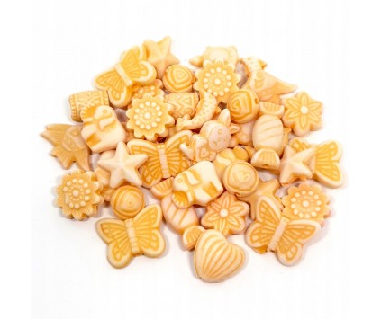 Koraliki Akrylowe Pastelowe Mix 50szt Pomarańczowe