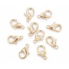 Karabińczyki Zapięcie 12x6mm Złote Jasne 10szt