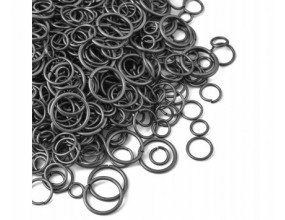 Mix Kółeczka Ogniwka 4-10mm 10g ~130sz Srebrny Ant