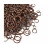 Mix Kółeczka Ogniwka 4-10mm 10g ~130szt Miedziany