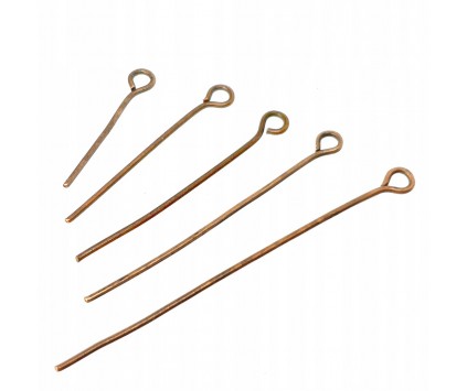 Szpilki Haczyki do Biżuterii MIX 10g 80szt 2-5cm MIEDZIANY